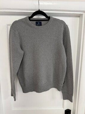Ben Sherman Men’s Large Gray Crewneck Knit Sweater Recycled Cotton